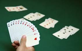 Hand and dummy at bridge